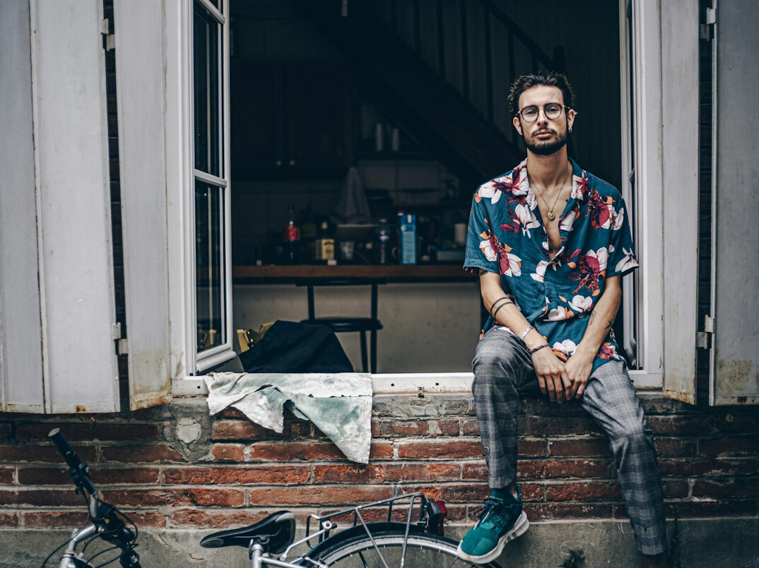 Portrait of a bearded man in a casual shirt